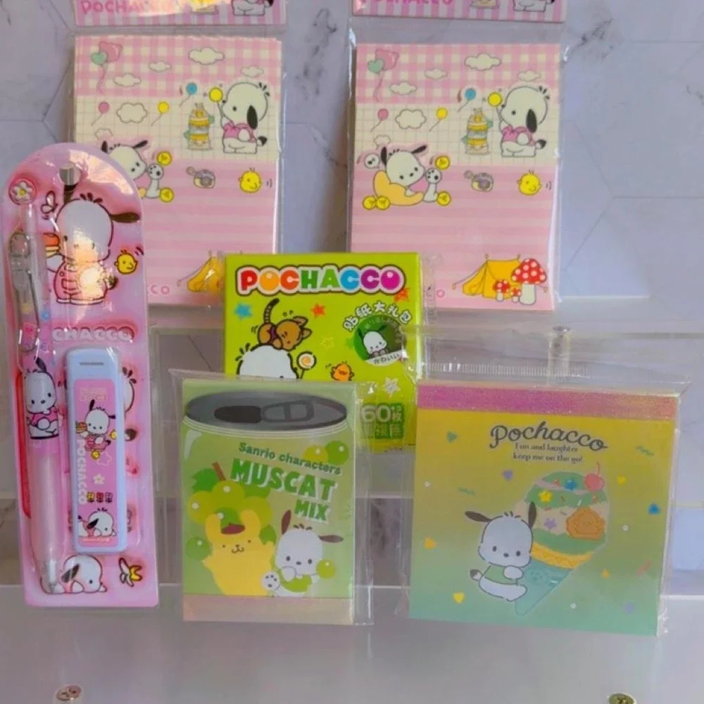 CUTEPOCHACCO 6-PIECE DESK AND STATIONERY NOTEPADS SET